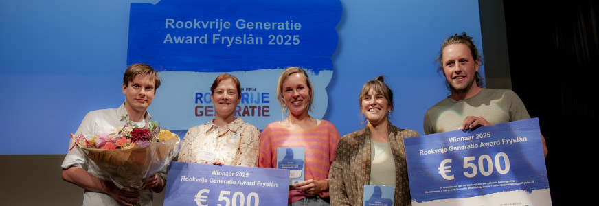 De winnaars van de Rookvrije Generatie Award Fryslân 2025